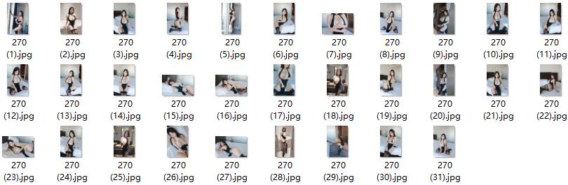 270-秀人No.3037-奶油妹妹-黑丝薄透内衣[31P]