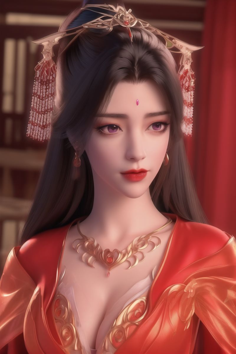 1865-月婵仙子-国漫超人气女神红衣+婚纱AI绘画素材 [73P-330MB] - 第2页